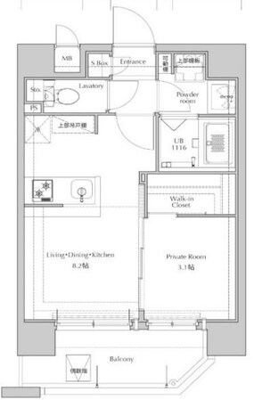 ネストピア薬院東の物件間取画像